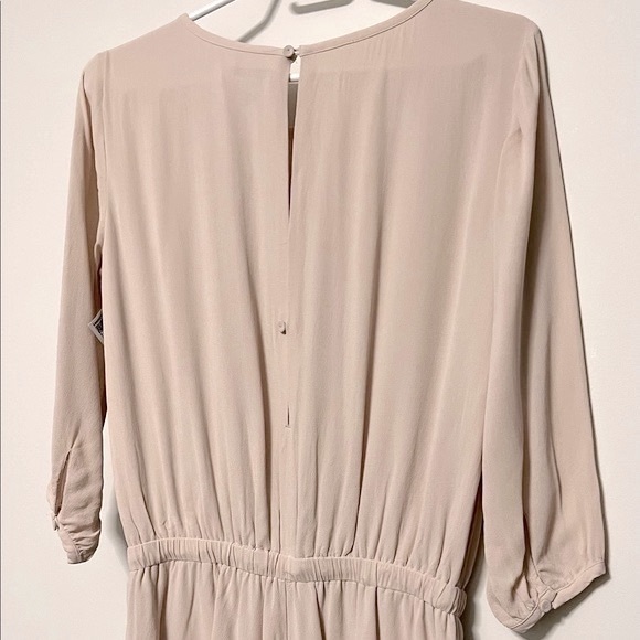 Aritzia Babaton Keagan Crepe Romper w/ Tie Waist - Cream Size S - Picture 6 of 7